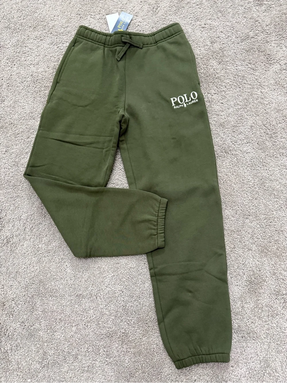 New boys Sz L 14-16, XL 18-20 Polo Ralph Lauren Green Sweat Joggers